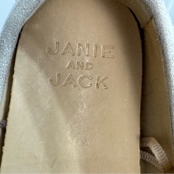 Janie and Jack Kids Size 9 Gray Suede Leather Slip On Loafers Classic Preppy - Picture 5 of 13